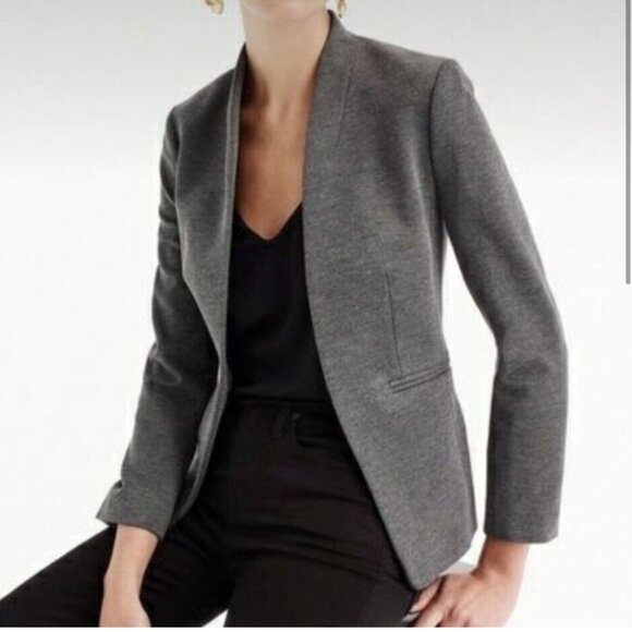 J Crew Gray Blazer Modern Minimalist blazer Suit Jacket - Picture 1 of 7